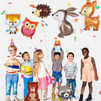Woodland Animal Balloons, 8 Pcs Large Cute Forest Animal Foil Balloons, Deer Fox Squirrel Rabbit Balloons for Woodland Themed Party Camping Birthday Baby Shower Gender Reveal (Pack of 3) - Image 6