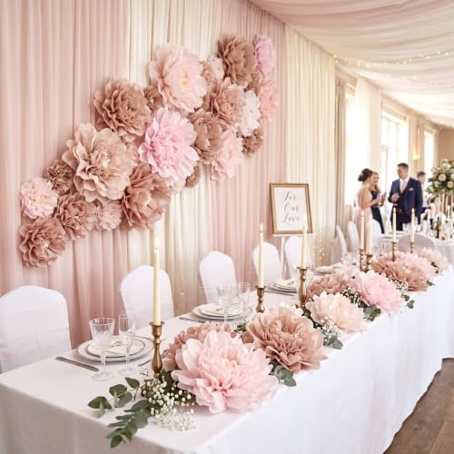 Cholemy 24 Pcs Tissue Paper Flowers - Image 5