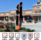 Happy Halloween Sign Feather Flag for Outdoor by Mavis Printing | 11.5 FEET Long Polyester Outdoor Banner Flag for Easy Hang | HD Print Swooper I Flag Only to Celebrate Happy Halloween I Flag Only - Image 4