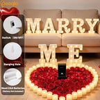 Pooqla Marry Me Light up Letters, Will You Marry Me Sign for Proposal - Image 2