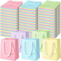Sherr 100 Pcs Macaron Colors Mini Paper Gift Bags with Handles, White Tags by Sherr