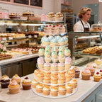 Cupcake Stand for 70 Cupcakes, 7 Tier Acrylic Round Tiered Cupcake Holder - Image 5