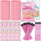Resurhang 50 Set New Mom Gifts Bulk, Pink Baby Shower Breastfeeding Favors by Resurhang