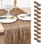 Coffee Cheesecloth Table Runner Fall Wedding Birthday Party Decor 10 Pack by Joanlody