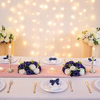 BLOSMON Navy Blue White Flowers for Centerpieces: 10 Pcs, Artificial Roses - Image 2