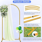 HEMMOTOP Metal Arch Backdrop Stand and Cover Set, White, 6.6 ft - Image 3