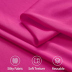 20ftx15ft Hot Pink Backdrop Curtains for Parties, Wrinkle Free Polyester Hot Pink Photo Backdrop Drapes 4 Panels 15 ft Long Back Drop Cloth for Wedding Birthday Photography Background Party - Image 4