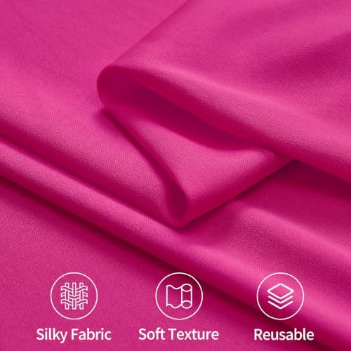20ftx15ft Hot Pink Backdrop Curtains for Parties, Wrinkle Free Polyester Hot Pink Photo Backdrop Drapes 4 Panels 15 ft Long Back Drop Cloth for Wedding Birthday Photography Background Party - Image 4