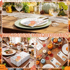 Potchen 100 Pcs Linen Feel Napkins Disposable, Fall Pumpkins - Image 6