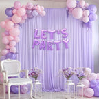 40ft x 10ft Lilac Backdrop Curtains, Wrinkle-Free Sheer Chiffon Fabric Photo Backdrop Drapes for Wedding Arch Party Ceremony Stage Photography Decorations - Image 4