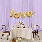 MEETSKY Purple Backdrop Curtains,Wedding Backdrop Drapes,5ft x 7ft,2 Panels - Image 3