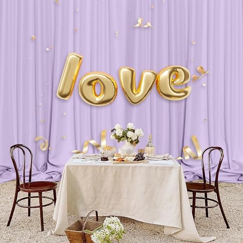 MEETSKY Purple Backdrop Curtains,Wedding Backdrop Drapes,5ft x 7ft,2 Panels - Image 3