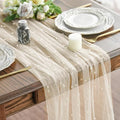 Artoid Mode 10-Pack Pearl Beige Gauze Table Runner 10FT Home Decor by ArtoidMode