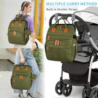 KABAQOO Diaper Bag Backpack with Detachable Changing Station, Large Capacity Baby Diaper Bags for Boys & Girls, Baby Registry Search Stuff & Shower Gifts, Newborn Essentials Must Haves, Army Green - Image 6