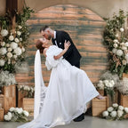 Gallety 7.2 FT Rustic Wood Round Backdrop Cover for 5 to 7.2FT Circle Backdrop Stand - Adjustable Circle Arch Cover for Birthday, Wedding, Baby Shower, Baptism and First Communion Decorations - Image 5