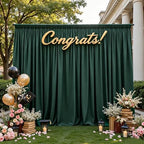 20FT x 10F Blackish Green Backdrop Curtain for Parties, Polyester Curtain Backdrop with Rod Pockets,Photography Photo Booth Backdrop for Wedding,Film Sets,Formal Occasions, Birthday Decoration by Creativepartyuniquedecorat