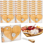 Patelai 24 Set Bridal Shower Game Prize Heart Cheese Board, Bamboo Color by Patelai