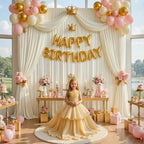 60x12ft Ivory Backdrop Curtain for Wedding Parties, 12 Panels (5x12 ft Each) Wrinkle-Free Dackdrop Curtains, Silky Draping Fabric for Birthday Party, Baby Shower, Photo Background - Image 5