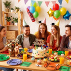 Pickmesh 250 Pcs Crayon Party Disposable Tableware Set Paper Plates and Napkins Cups Supplies Tea Party Theme Dinner Dinnerware for Birthday Bridal Baby Shower Wedding Decoration Serves 50 - Image 4