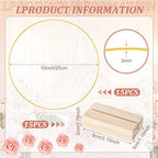 Yinder 15 Pcs Metal Floral Gold Hoop Centerpiece with Stand,10 Inch,Pink - Image 3