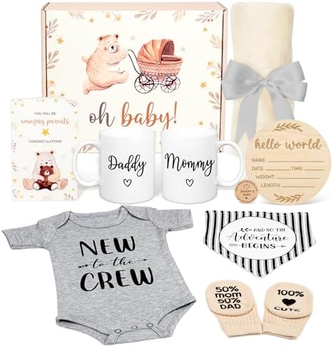 New Parents Gifts for Couples 2026, Pregnancy Gifts for New Mom and Dad, First Time Mom Gifts Basket, Expecting Parents to Be Gift for Baby Shower, Gender Reveal by BlinkingStars