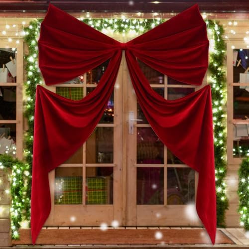 Wavwavw Giant Bow Big Wall Decor, Red, Velvet, Weeding by Wavwavw