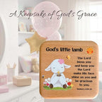 Rosary Keepsake Jewelry Box for Girls – Baby Baptism, First Communion Gift – Wooden Prayer Memory Box for Children - Image 2