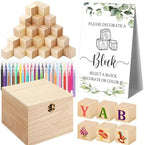 Marsui 136 Pcs Baby Shower Blocks to Decorate Game Kit, Leaf by Marsui