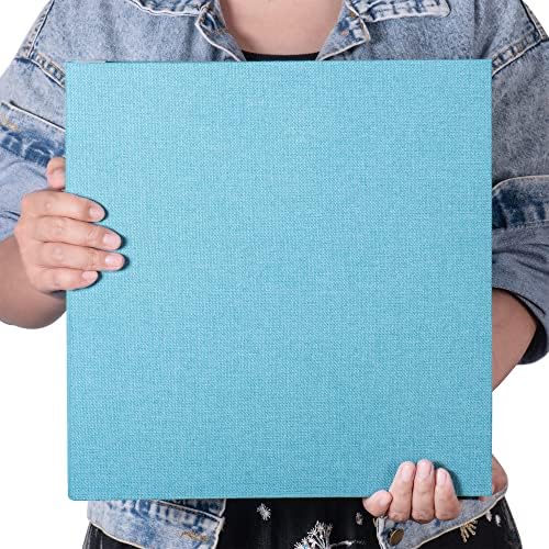 Large Photo Album Self Adhesive 4x6 5x7 3x5 8.5x11 Scrapbook Magnetic DIY - 13 x 12.8 Inches, 120 Black Sticky Pages, Linen Cover (Sky Blue) - Image 6