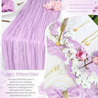 Showgeous 20 Pack Lilac Purple Cheesecloth Table Runner, 17 x 108 Inches - Image 5