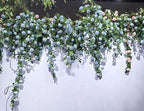2Pcs 12Ft Bendable Flower Garland Faux Rose Vine for Wedding Decor,Blue - Image 5