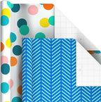 Hallmark Wrapping Paper Rolls for Graduation, Birthday, Wedding, Baby Shower - Flowers, Polka Dots, Happily Ever After Gift Wrap (Set of 6 Assorted Rolls: 180 sq. ft. ttl.) - Image 6