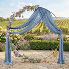 Pack of 1 Wedding Arch Drape Panel Fabric 30" x 50ft - Dusty Blue - Image 3