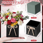 12 Pack Galvanized Square Vases with Floral Foam 3.5 Inch, Black - Image 2