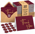 VNS Creations Thank You Cards With Envelopes - 100 Pack 4 x 6 Blank - Wine by VNSCreations
