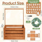 Barydat Wooden Baby Shower Crate Basket with Handle, Brown - Image 3