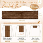 18 Pack Brown Cheesecloth Table Runner 17x108 Inches Boho Home Decor - Image 2