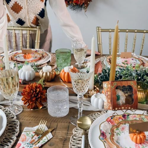 Kate Aspen 12pcs Fall Decor Orange Pumpkin Place Card Holder, Place Settings for Thanksgiving Table Decor, Fall Themed Weddings, Bridal Brunches (Place Cards Included) - Image 5