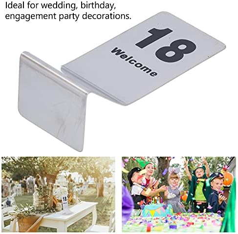 Stainless Steel Double Sided Digital Sign SEAT Card 11 to 20 Number Table Number Cards Ideal Wedding Birthday Graduation Baby Shower Engagement Party Decorations - Image 5