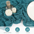 20 Pack Cheesecloth Table Runner 17 x 108 Inch, Teal - Image 4