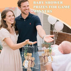 6 Sets Baby Shower Prizes for Game Winners Bear Shaped Bamboo Cheese Board with Knives, Towels, Gift Bags & Thank You Cards – 37Pcs Bridal Shower Favors for Guests - Image 6