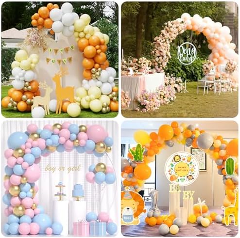 Arch Balloon Stand Kit, 8.2ft & 5ft Free Bending Soft Balloon Flower Backdrop Stands Set with Water Base for Birthday Party Decorations Baby Shower Wedding Graduation Balloons Decor - Image 7