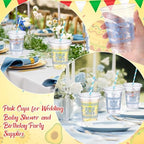 Jingmore 50 Pack 12 oz Cielito Lindo Plastic Cups, Classic, Lake Blue - Image 6