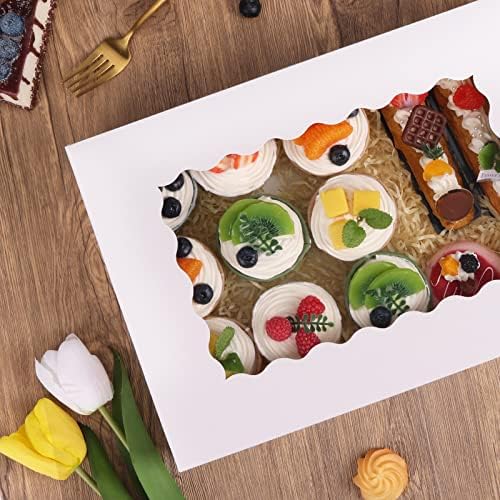 Moretoes 40pcs Cookie Boxes with Window, Auto-Popup Boxes,White,14x10x2.5 - Image 5