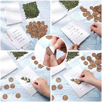 Tigeen 100 Set Wedding Invitations Wraps Vellum Jackets Eucalyptus Seal - Image 4
