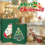 BagDream Medium Gift Bags with Handles 8x4.25x10.5 Forest Green 100Ct Bulk - Image 5