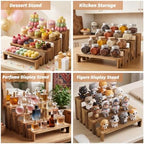 4 Set Wood Display Risers, Stackable Cupcake Stand for Party Dessert Table - Image 5