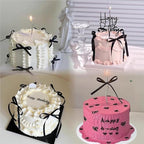 200pcs Satin Ribbon Bow Cake Topper Pink Blue Purple Decorations - Image 5