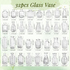 Der Rose 32pcs Clear Bud Vases in Bulk Glass vases for Centerpieces Decor - Image 3