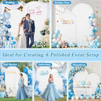 7.2FT, 6FT White Spandex Arch Backdrop Stand Covers Set of 2 - Image 4